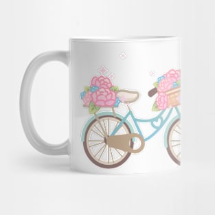 Floral vintage delivery bicycle Mug